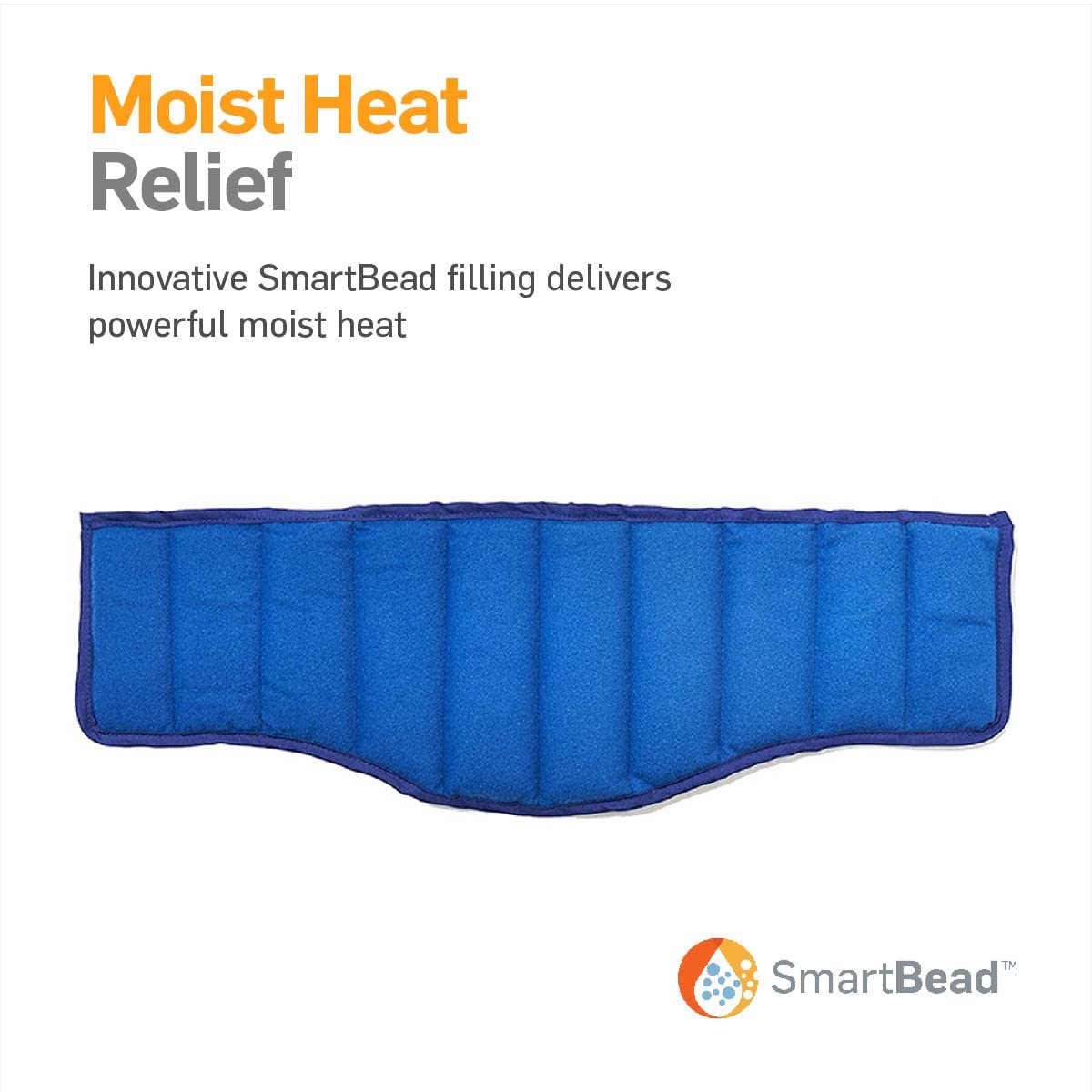 NatraCure Warming Neck Wrap with SmartBead – Microwaveable Moist Heat Pain Relief
