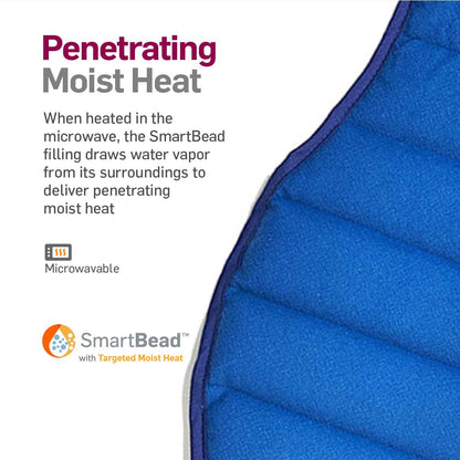 NatraCure Warming Neck Wrap with SmartBead – Microwaveable Moist Heat Pain Relief