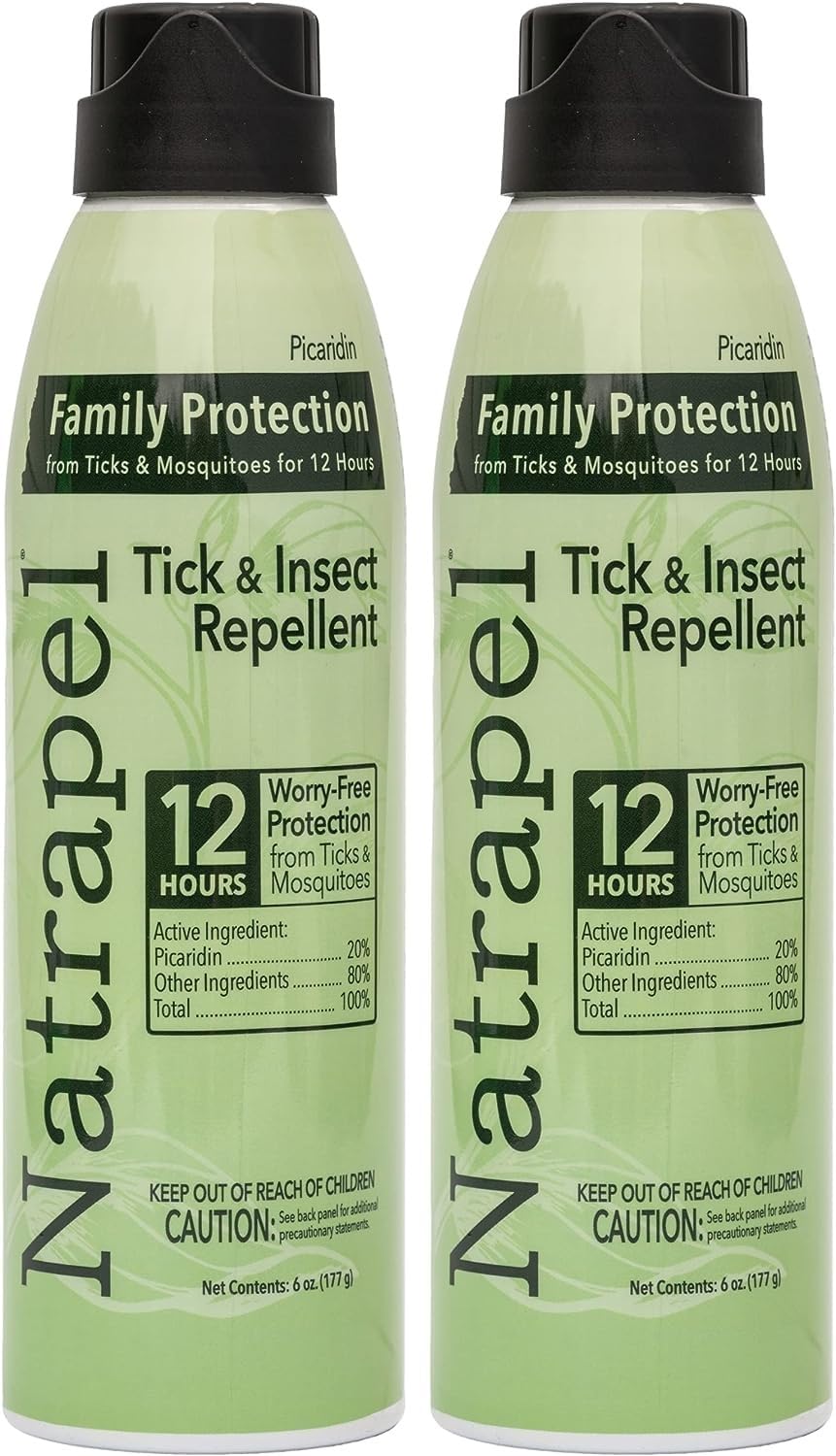 Natrapel Tick & Insect Repellent Eco-Spray — 20% Picaridin, 12-Hour Protection, 2-Pack