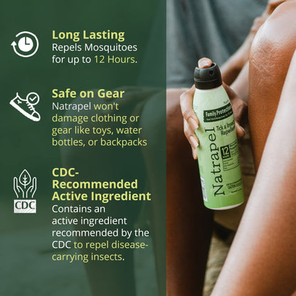 Natrapel Tick & Insect Repellent Eco-Spray — 20% Picaridin, 12-Hour Protection, 2-Pack