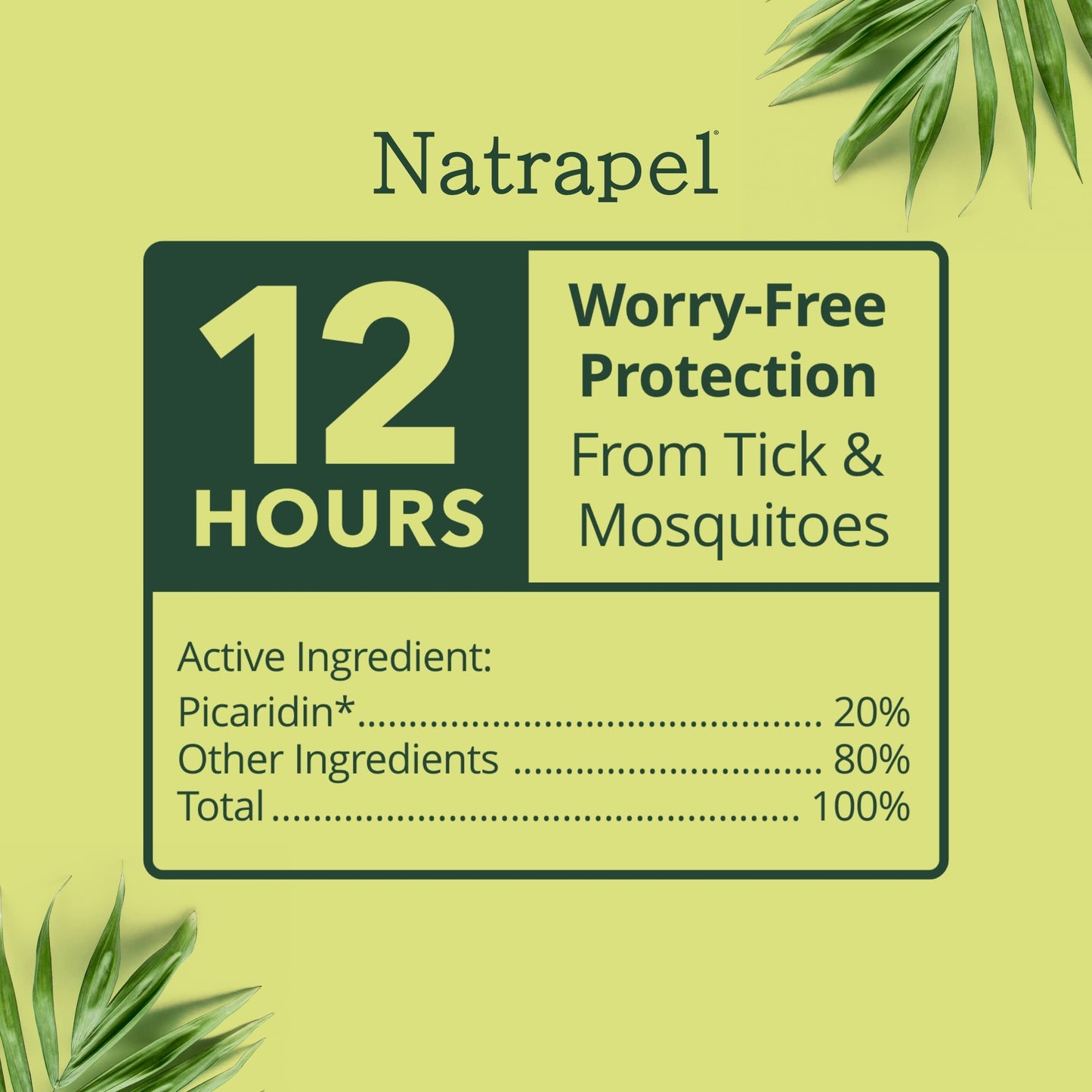 Natrapel Tick & Insect Repellent Eco-Spray — 20% Picaridin, 12-Hour Protection, 2-Pack