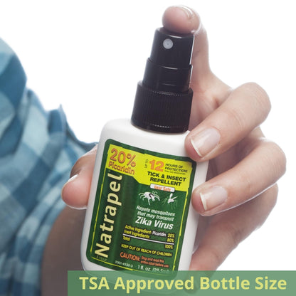 Natrapel Tick & Insect Repellent - 20% Picaridin, 12-Hour Protection, 1 oz (4 Pack)
