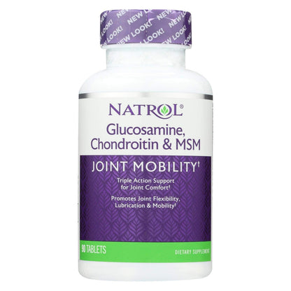Natrol Glucosamine Chondroitin & MSM - 90 Tablets | Joint Health Support