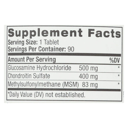 Natrol Glucosamine Chondroitin & MSM - 90 Tablets | Joint Health Support