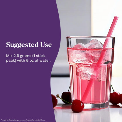 Natrol Sleep & Restore Calming Drink Mix with Magnesium Glycinate – Cherry, 10 Stick Packs