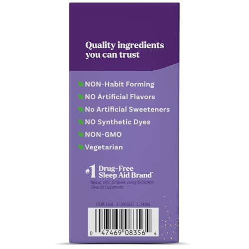 Natrol Sleep + Restore Calming Drink Mix with Magnesium Glycinate, GABA, Lemon Chamomile – 10 Stick Packs