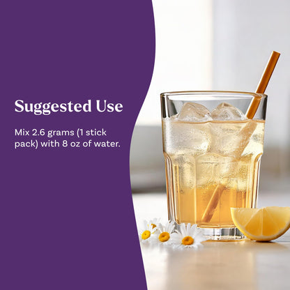 Natrol Sleep + Restore Calming Drink Mix with Magnesium Glycinate, GABA, Lemon Chamomile – 10 Stick Packs
