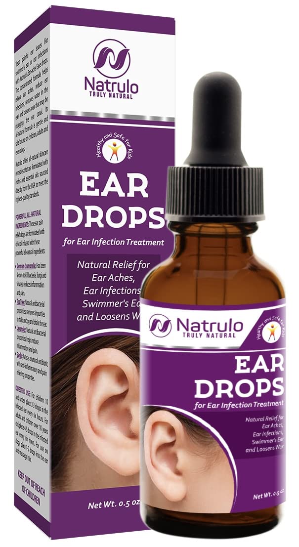 Natrulo Natural Ear Drops for Ear Health – Safe for Adults, Kids, Babies & Pets | Made in USA
