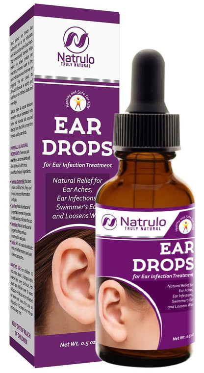 Natrulo Natural Ear Drops for Ear Health – Safe for Adults, Kids, Babies & Pets | Made in USA