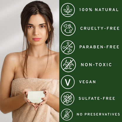 Natrulo Tea Tree Oil Soap Bar 4oz – Antifungal Skin Cleanser for Face, Body & Hair