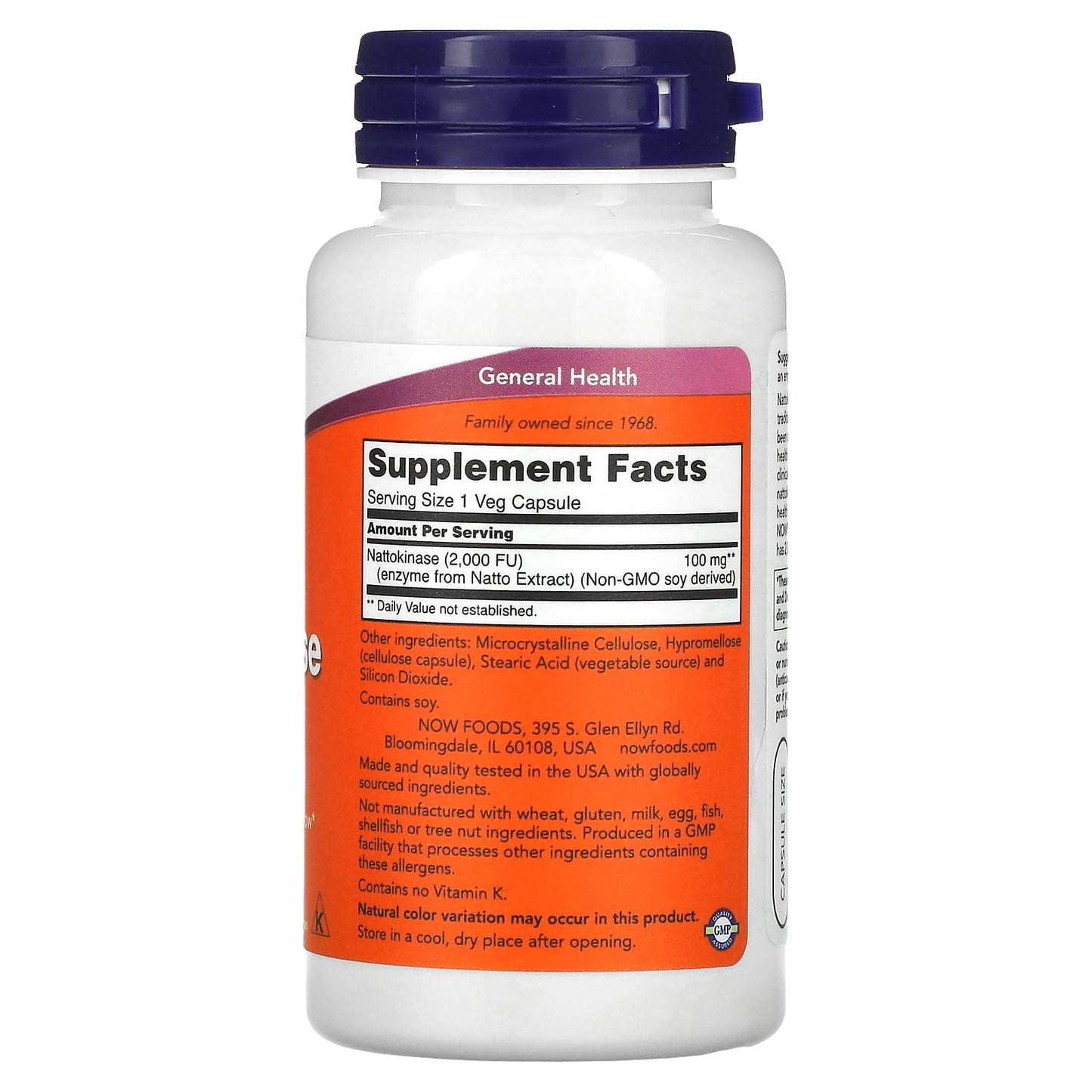 Nattokinase 100 mg 120 VegiCaps | NOW Foods