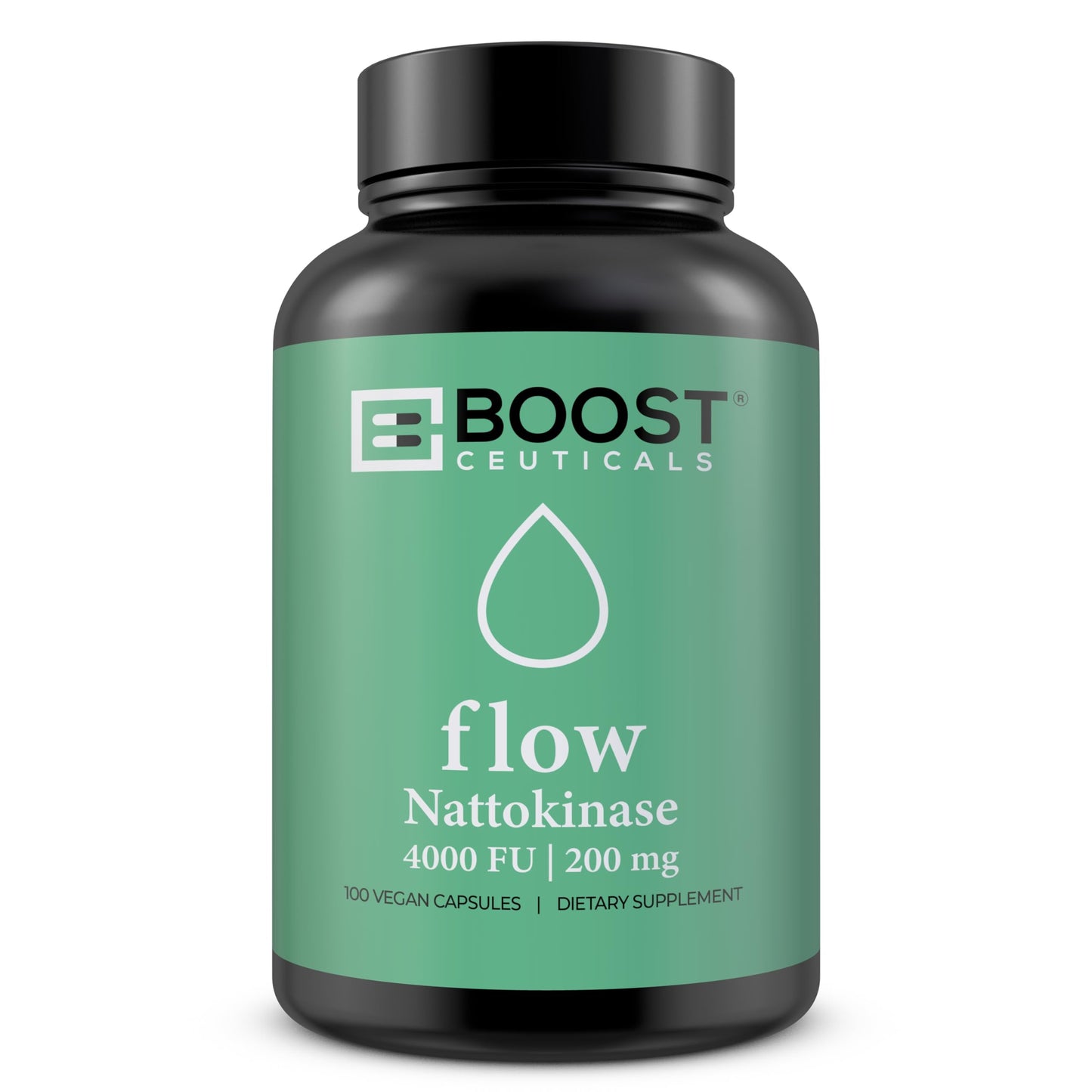Nattokinase 4000 FU 200mg - Vegan No Stearates Gluten Free - Pure Natural Blood Thinner & Blood Flow Supplement - 100 Capsules / 100 Days Supply