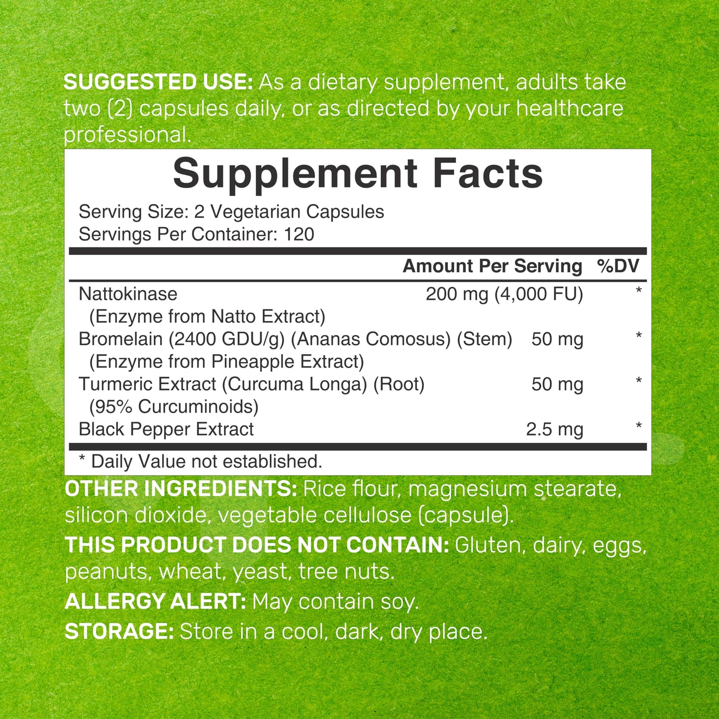 Nattokinase 4,000 FU – 240 Veggie Capsules | Heart Health & Digestion | Vegan