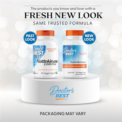 Doctors Best Nattokinase 2000 FU – Vegan, Non-GMO, 90 Veggie Caps