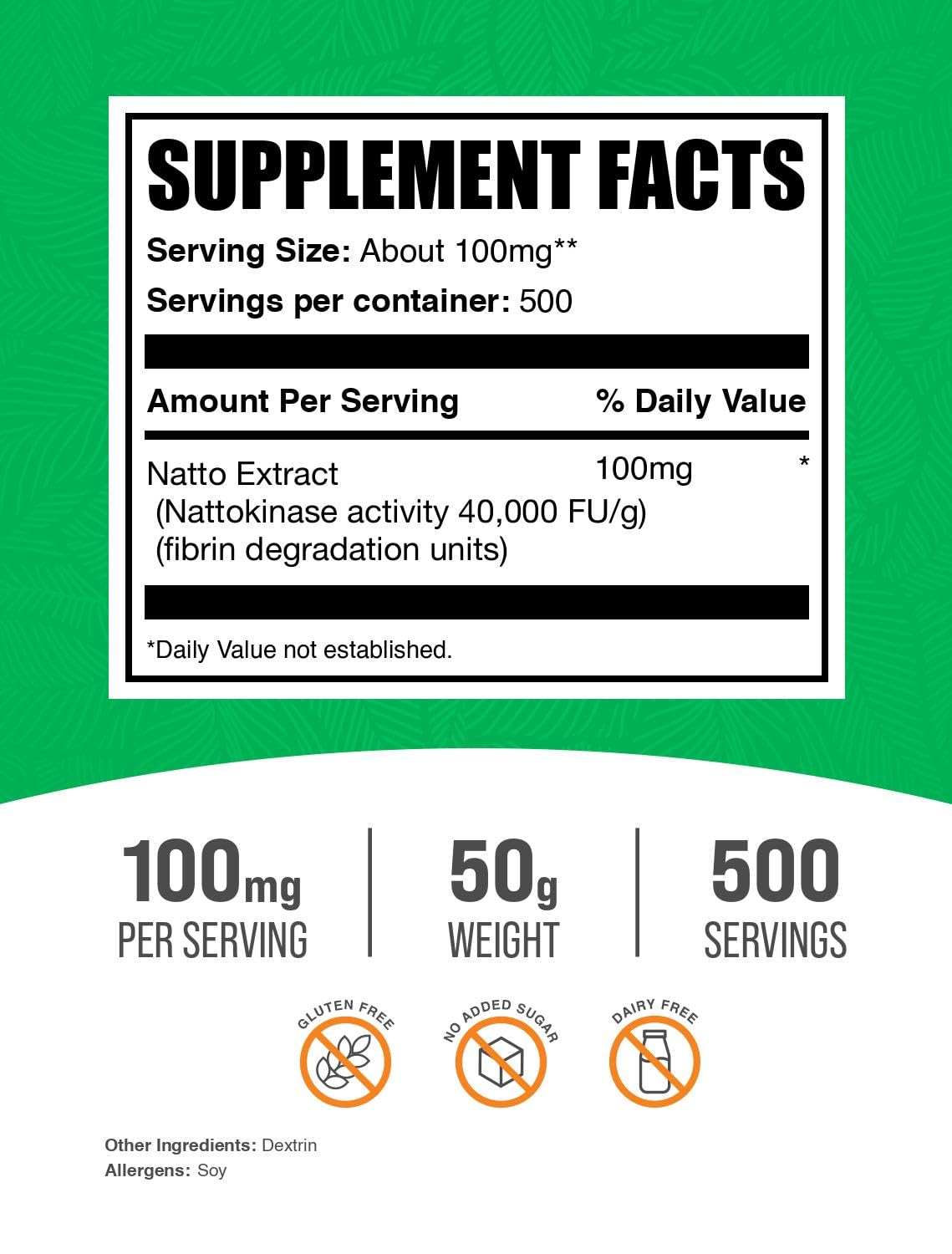 Nattokinase Powder (Natto Powder) 4000 FU | BulkSupplements.com