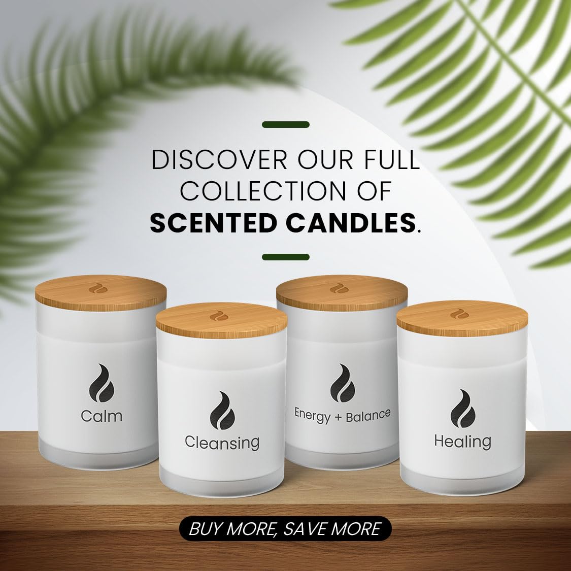 Natur IX Cleansing Scented Candles for Home | Sage & Palo Santo | Natural Non Toxic Soy Candles with Essential Oils | 50 H Long Burning | (Healing | Eucalyptus & Sage)