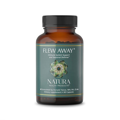 Natura Health Flew Away Immune Support - Ginger, Elderberry, Propolis, Eucalyptus (60 Capsules)