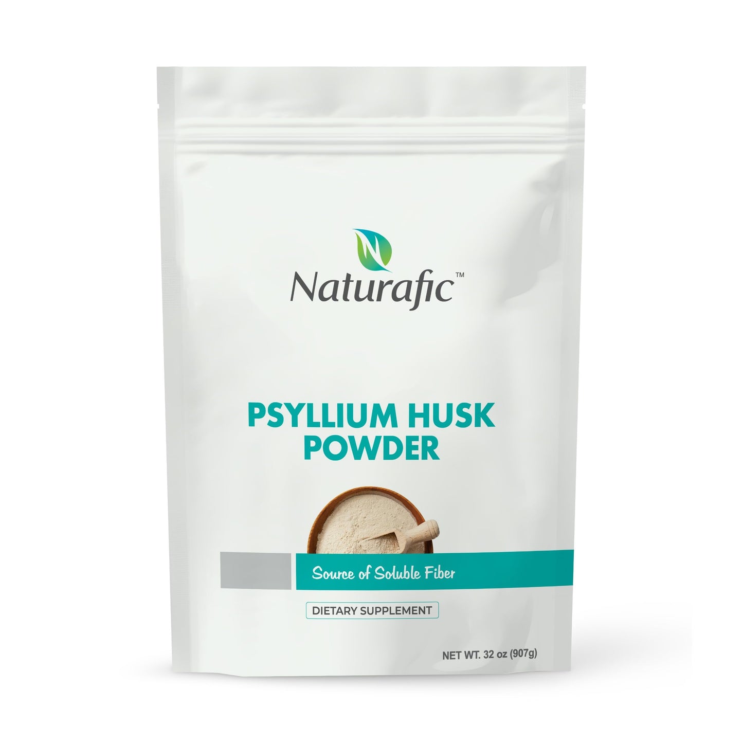 Naturafic Psyllium Husk Powder Unflavored – Digestive Fiber for Bowel Regularity & Gut Health – Non-GMO, Gluten-Free, Vegan, Keto – 32oz