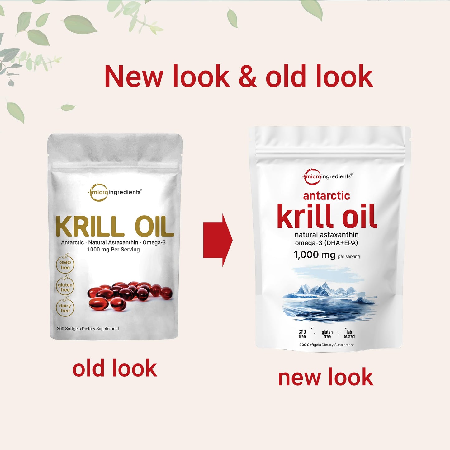 Antarctic Krill Oil 1000mg – 300 Soft-Gels with Natural Astaxanthin | EPA & DHA