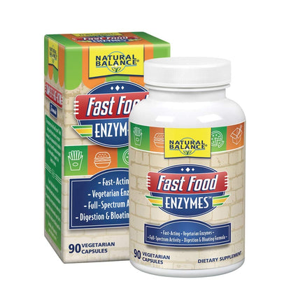 Natural Balance Fast Food Enzymes, 90-Capsules | Digestive Enzymes