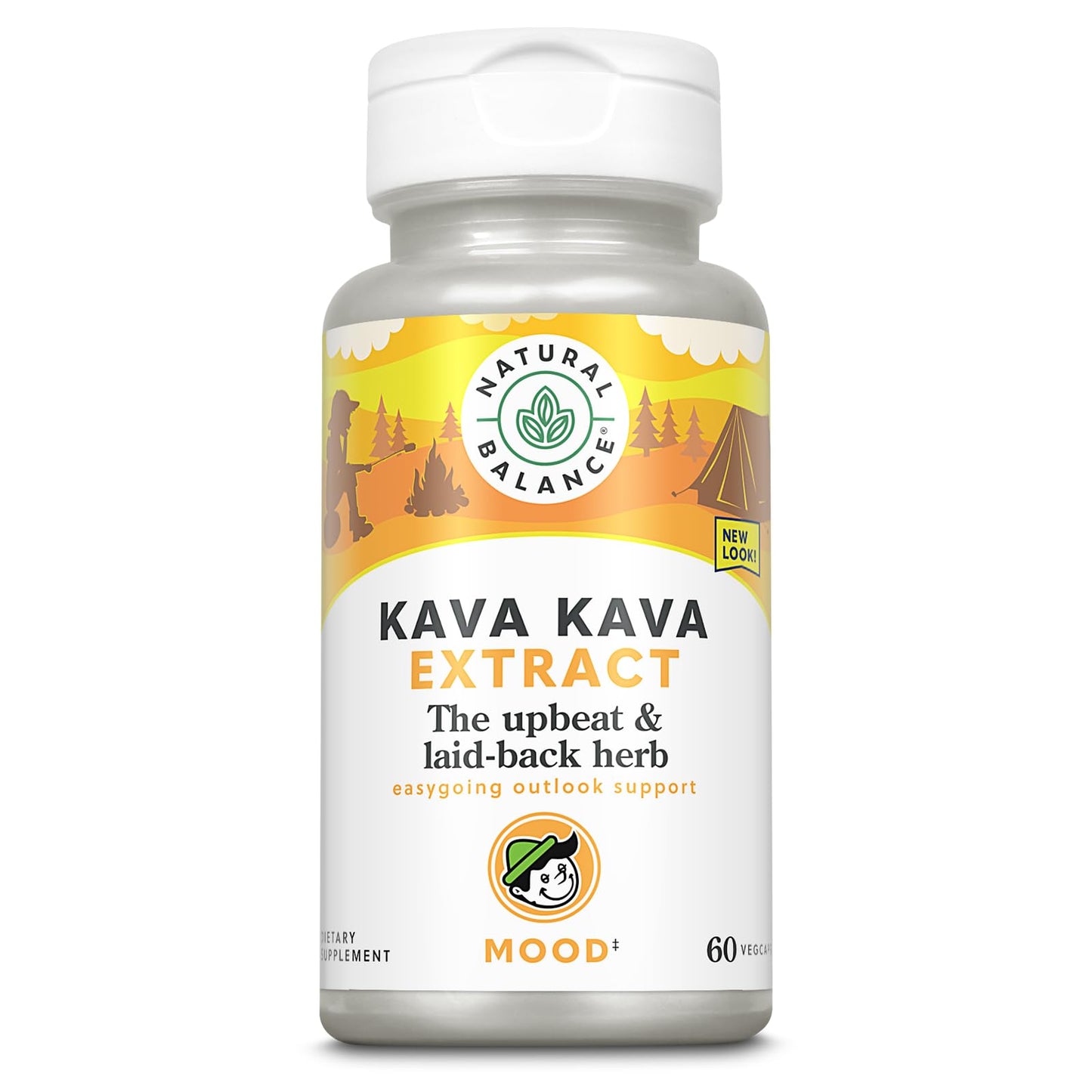 Natural Balance Kava Kava Root Extract – 70mg Kavalactones, 60 Vegetarian Capsules