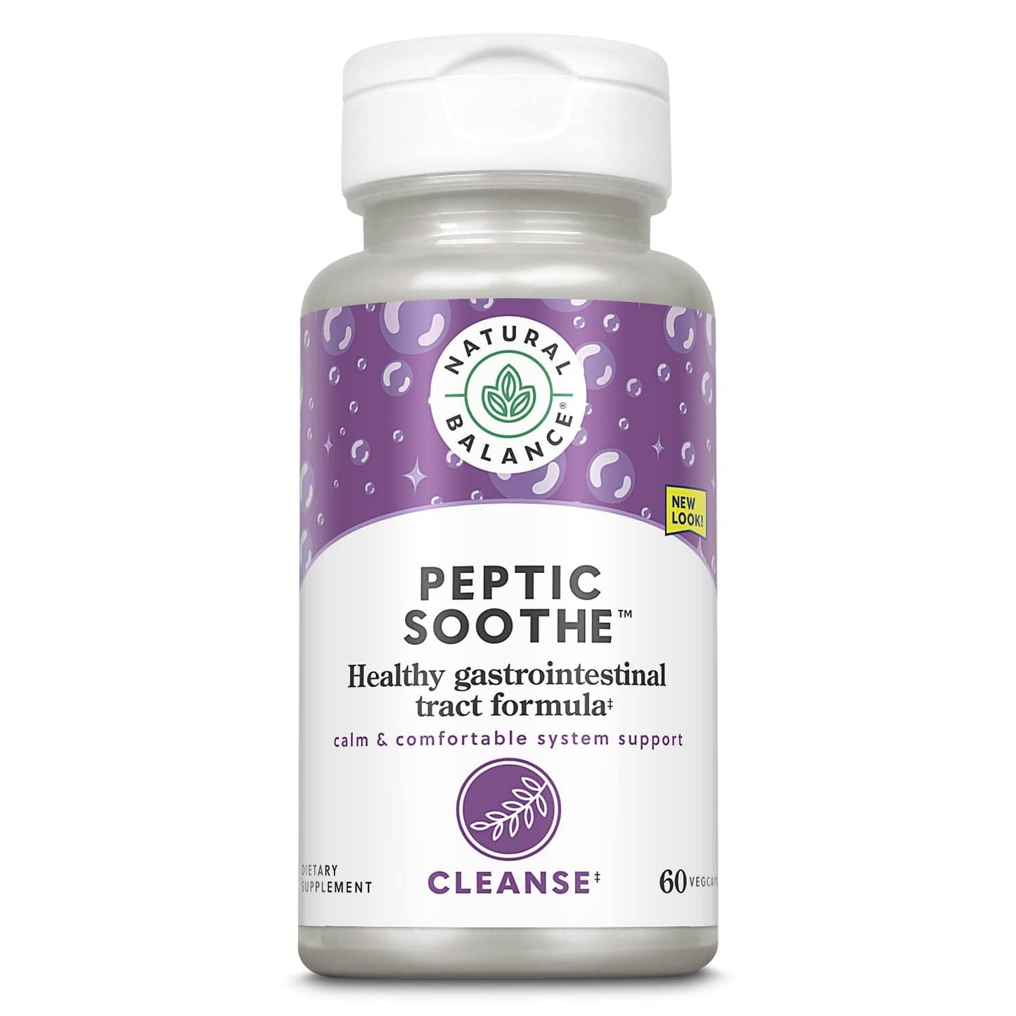 Natural Balance Peptic Soothe | GI Support Formula with Zinc Carnosine, L-Glutamine & Mastic Gum | 60 VegCaps