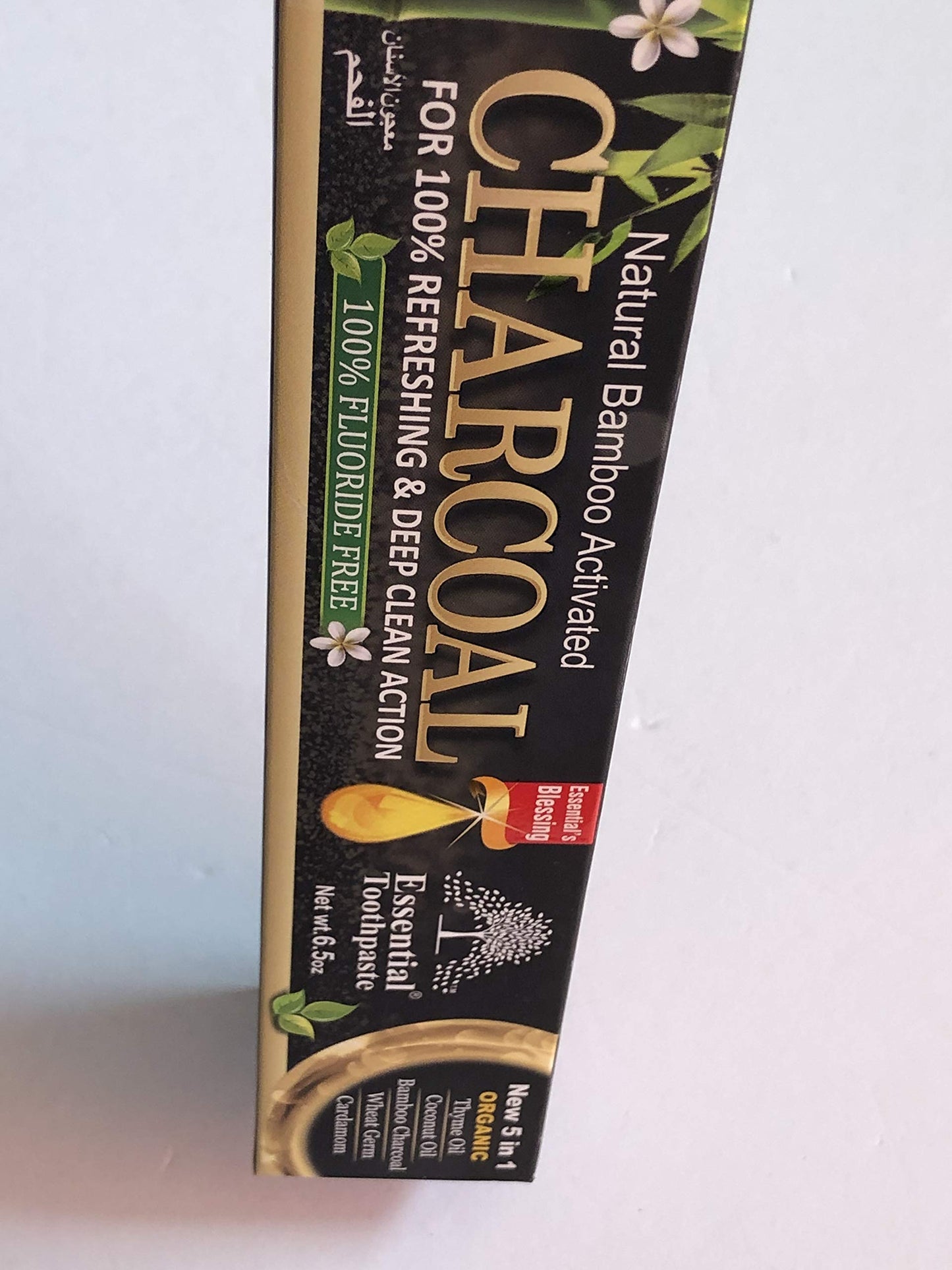 Natural Bamboo Activated Charcoal Toothpaste – Fluoride Free (1 Tube)
