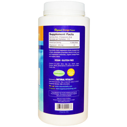 Natural Calm Orange Magnesium Supplement | Vegan, Gluten-Free | Natural Vitality