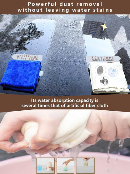 Natural Chamois Eyeglass Cleaning Cloth – Premium Leather, Scratch-Free, 12x12