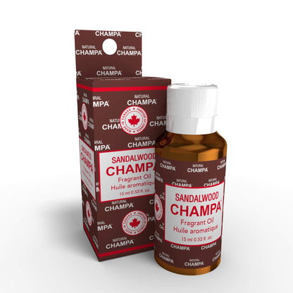 Natural Champa Sandalwood Champa Concentrated Essential Oil, 15 mL – Carrier-Free, SPA Grade