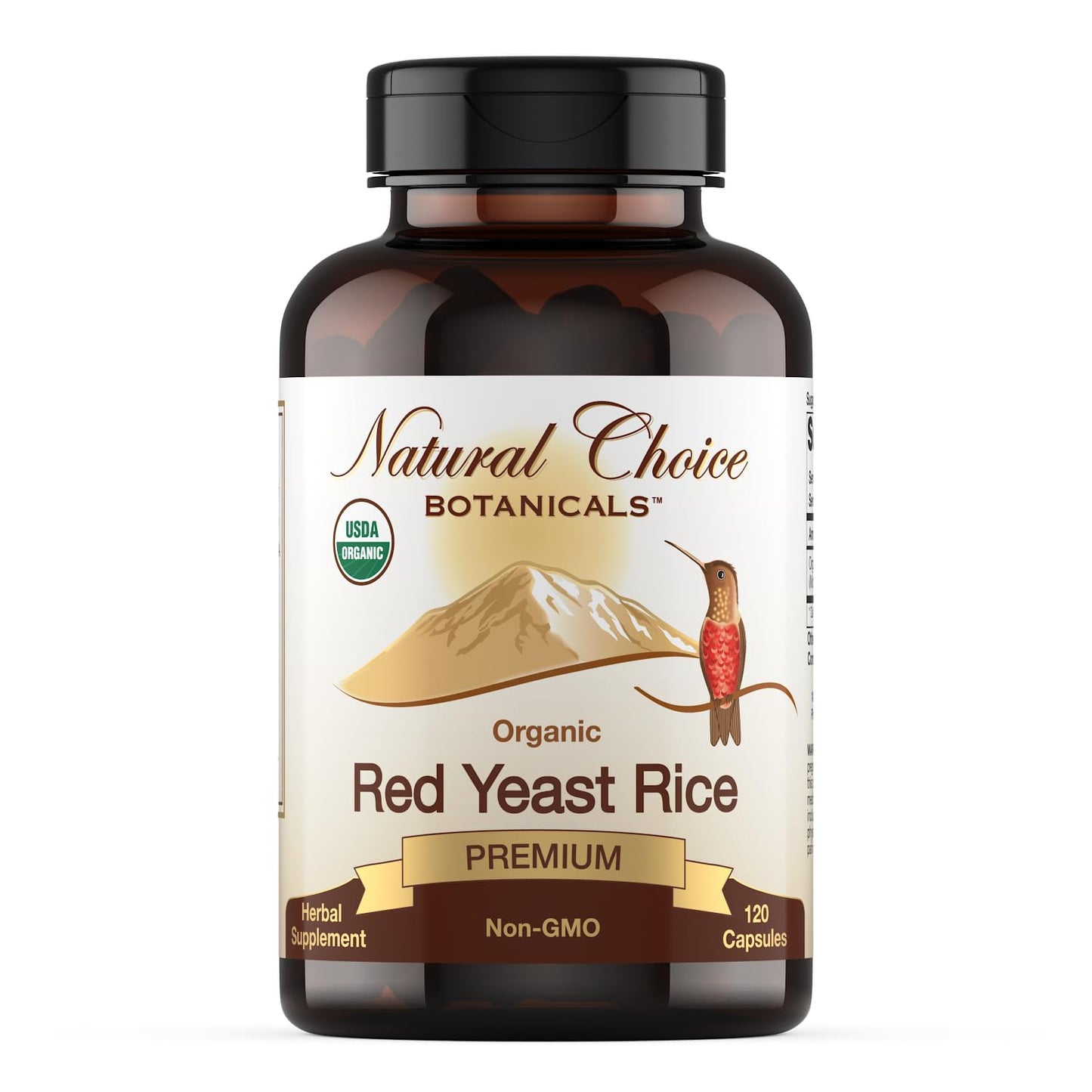 Natural Choice Botanicals Certified Organic Red Yeast Rice – 120 Capsules (2-Month Supply)