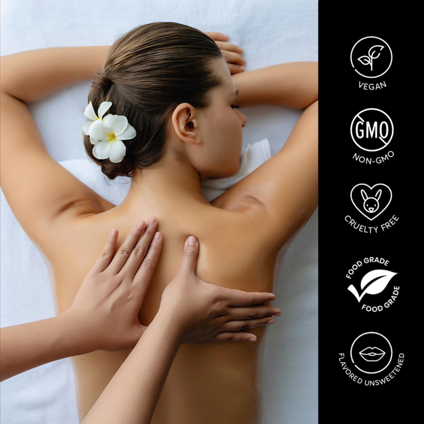 Tropical Scented Massage Oil Candle – Vegan Full Body Massage & Home Spa