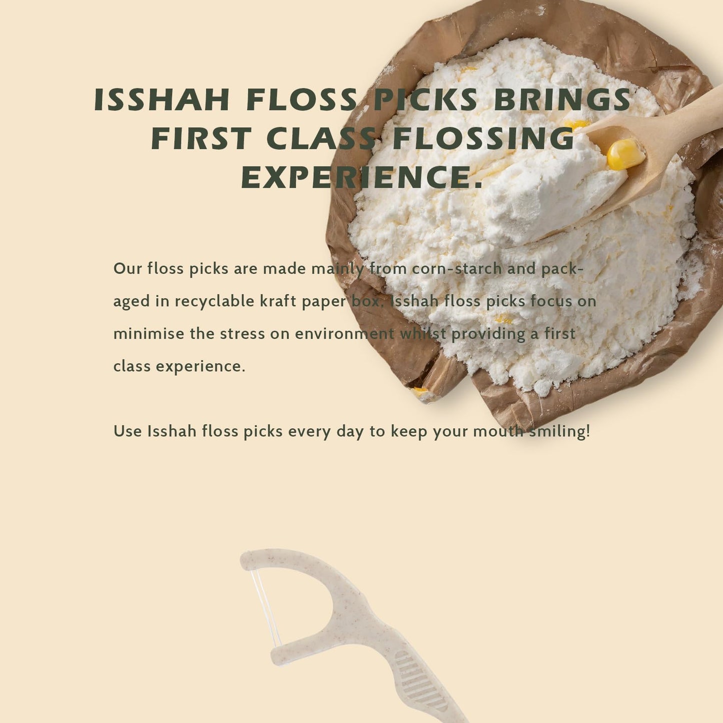 Natural Dental Floss Picks 100 Count – Vegan, Eco Friendly, Mint Twin Floss