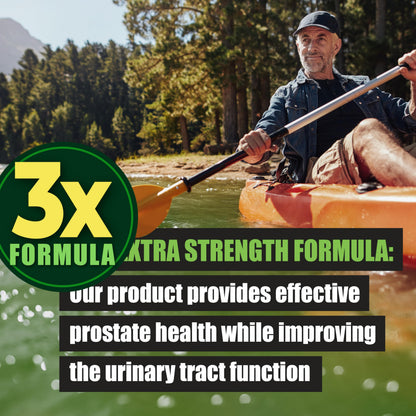 3X Formula Prostate Health & Hair Growth for Men – Saw Palmetto, Nighttime Urination Relief | 60 Count