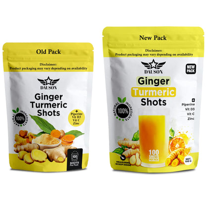 Ginger Turmeric Powder with Piperine, Vitamin C, Vitamin D3 & Zinc – 100 Servings