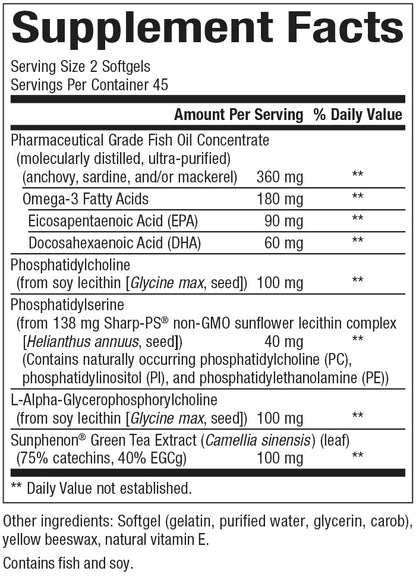Natural Factors 3 Brains: Cognitive Health & Brain Function, 90 Softgels