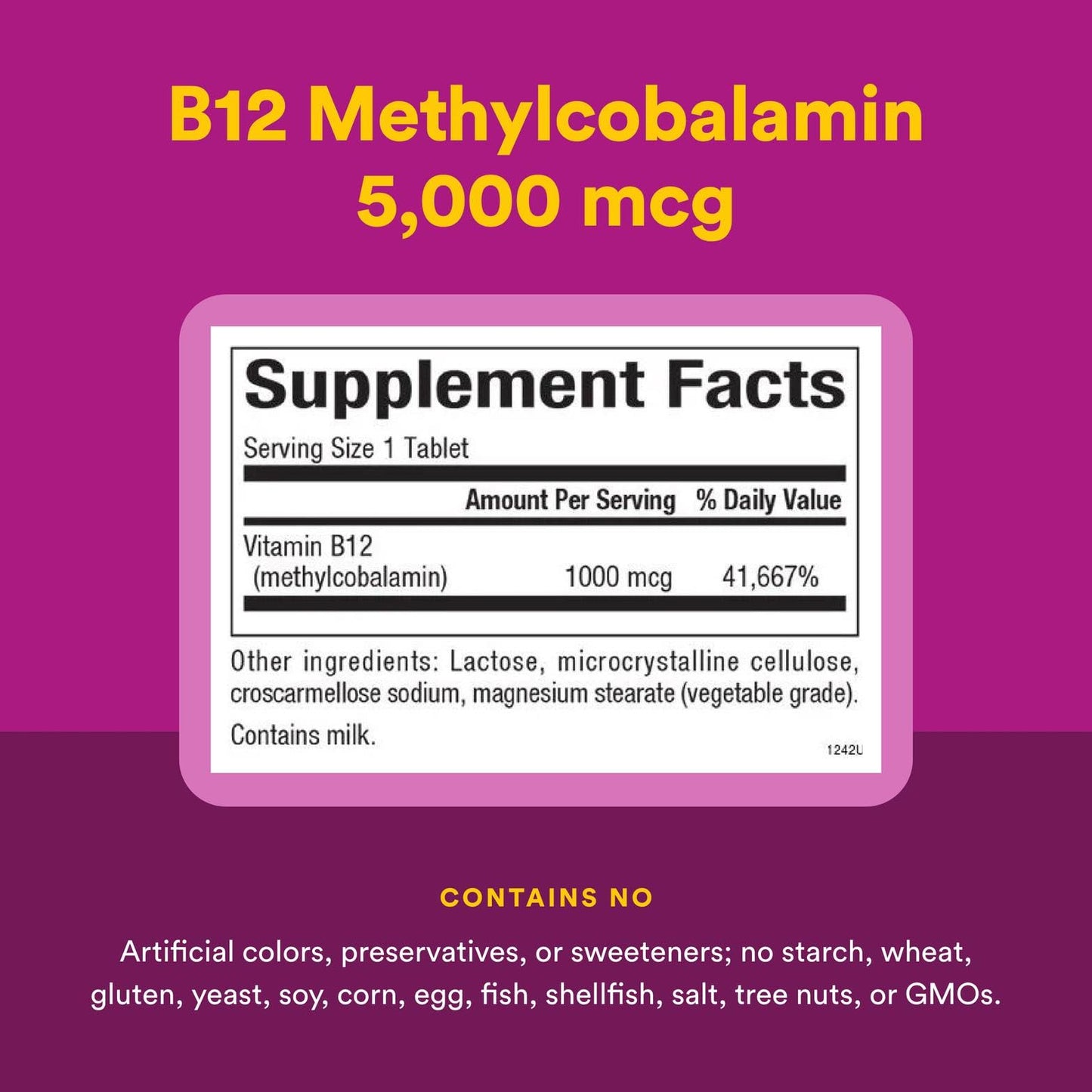 Natural Factors Vitamin B12 Methylcobalamin 1,000 mcg – Quick-Dissolving Chewables