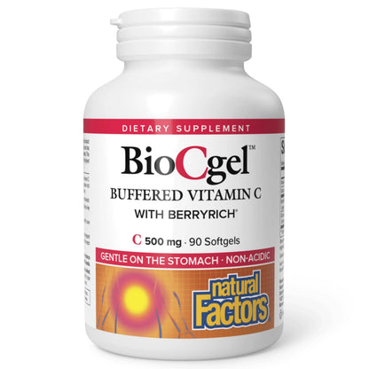 Natural Factors BioCgel Buffered Vitamin C with BerryRich – Gentle on Stomach