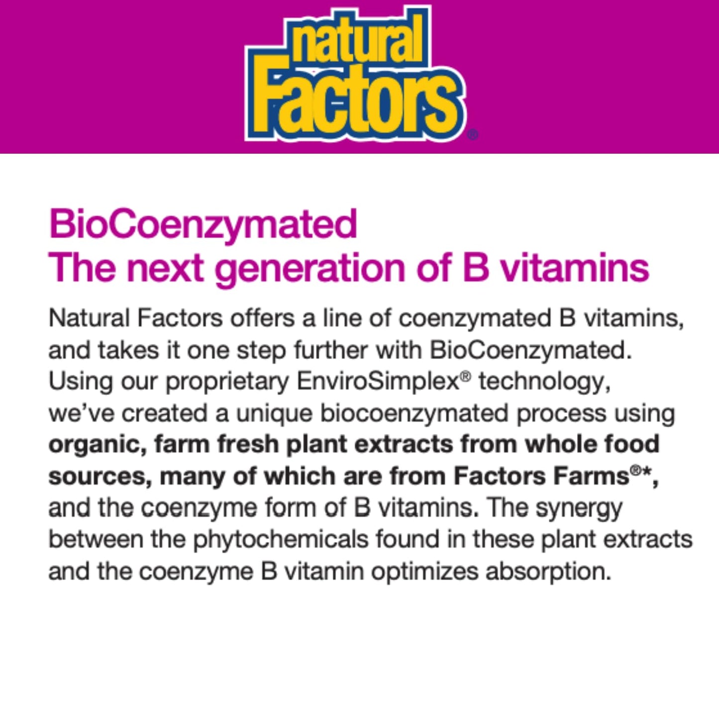 Natural Factors Biocoenzymated Methylfolate 1000 mcg – 60 Count