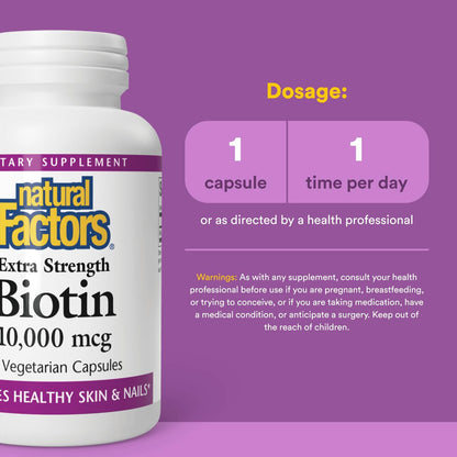 Natural Factors Biotin 10000Mcg, 60 CT