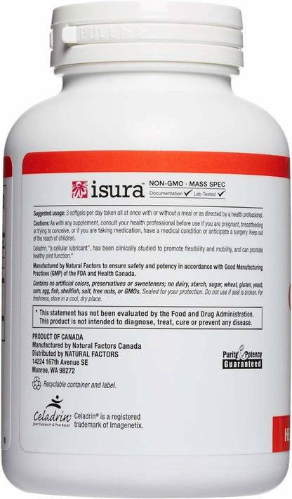 Natural Factors Celadrin Joint Health – Supports Flexibility, Mobility & Joint Function (180 Softgels)