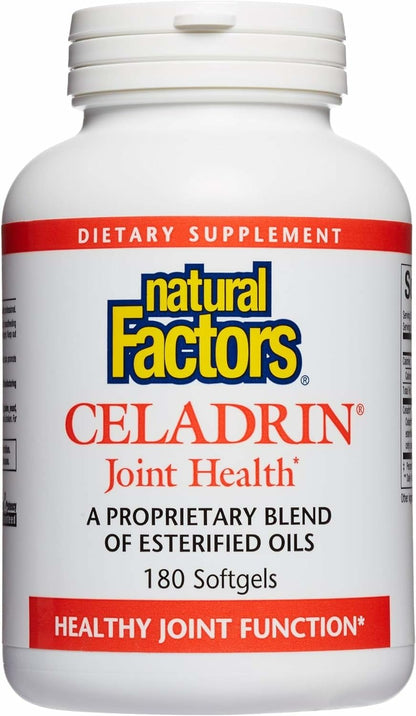 Natural Factors Celadrin Joint Health – Supports Flexibility, Mobility & Joint Function (180 Softgels)