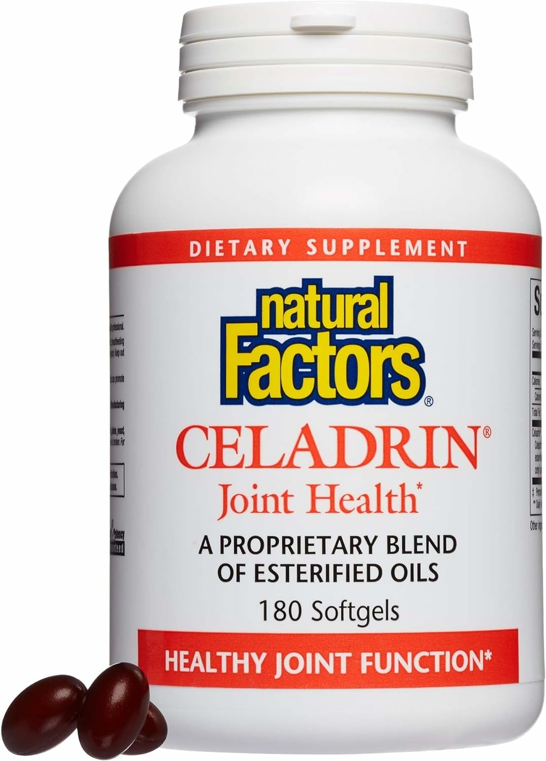 Natural Factors Celadrin Joint Health – Supports Flexibility, Mobility & Joint Function (180 Softgels)