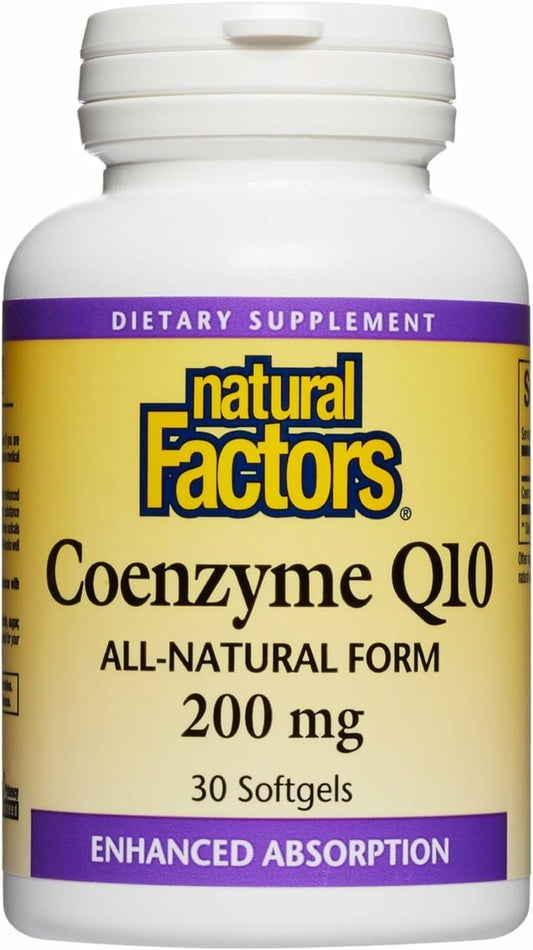 Natural Factors Coenzyme Q10 400 mg - Antioxidant Support for Cellular Energy & Heart Health - 30 Softgels BritishVita | Premium UK Vitamins & Wellness Supplements