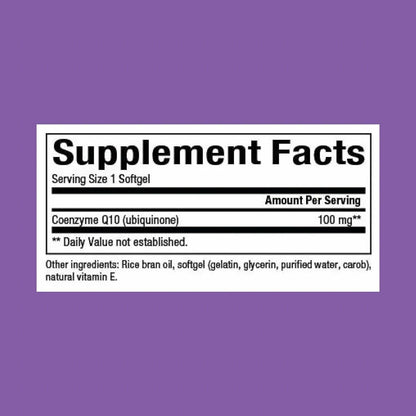 Natural Factors Coenzyme Q10 100 mg – 120 Softgels | Antioxidant & Energy Support