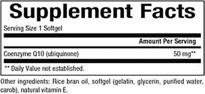 Natural Factors CoQ10 50mg | Coenzyme Q10 Supplement for Energy, Heart Health & Antioxidant Support | 120 Softgels