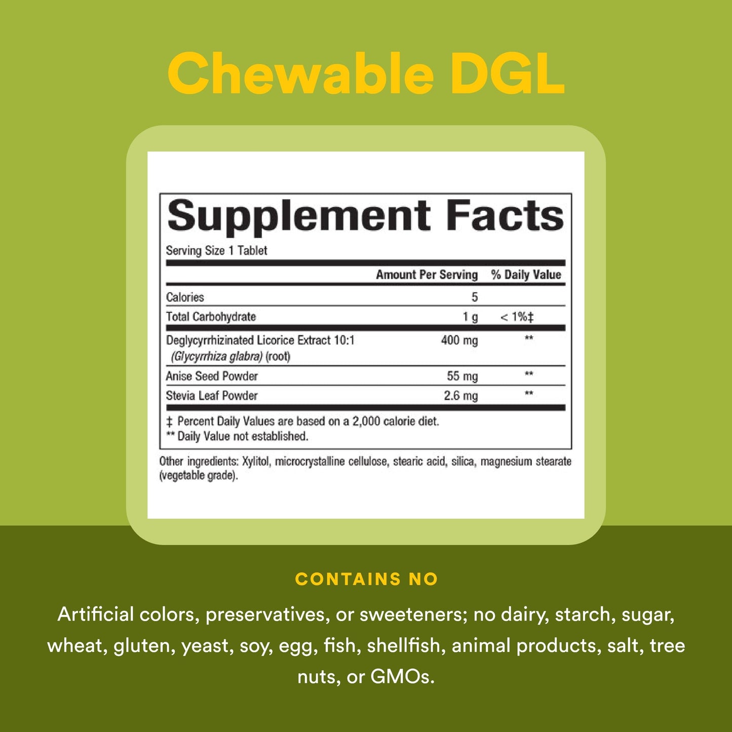 Natural Factors DGL Chewable – Digestive Support with Licorice Root, 180 Tablets