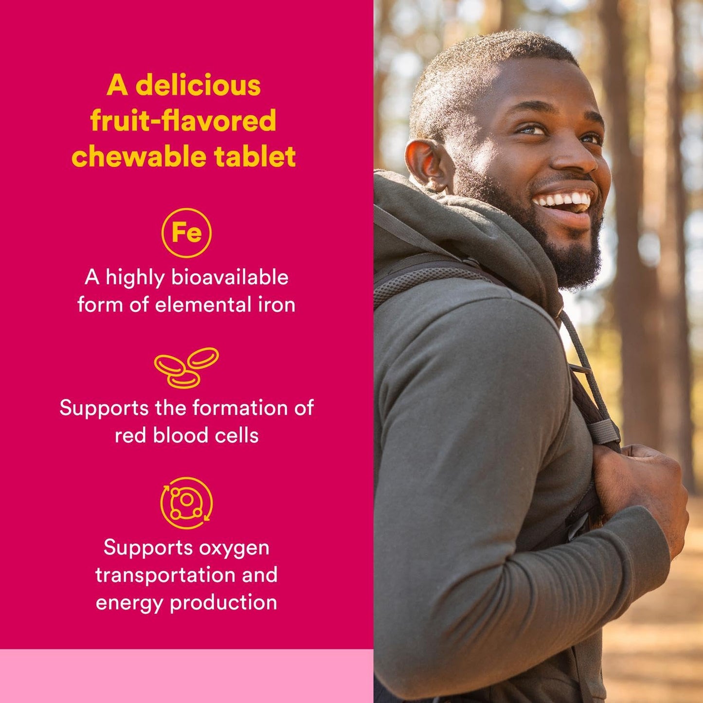 Natural Factors Easy Iron Chewables 20mg - 60 Tabs Multi-Pack | SunActive Iron