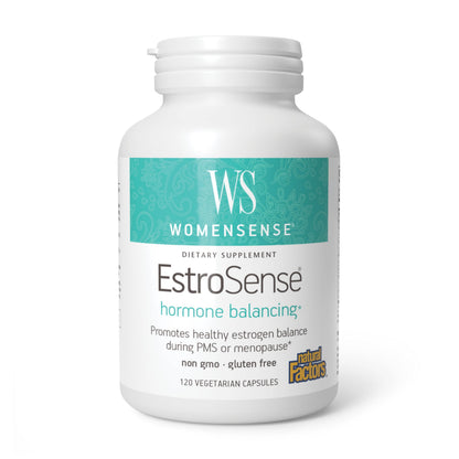 Natural Factors WomenSense EstroSense – Daily Hormonal Balance Support, Non-GMO, 120 Vegetarian Capsules