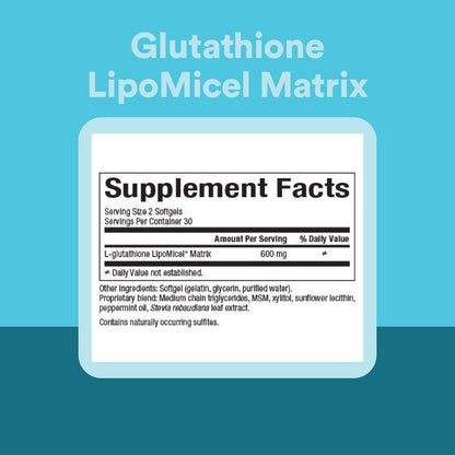 Natural Factors Glutathione LipoMicel Matrix 300 mg | Higher Absorption